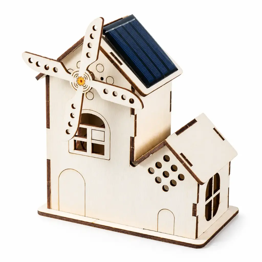 DIY Creative Wooden Home STEM Solar Fan